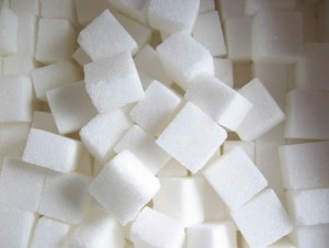 açúcar em cubos